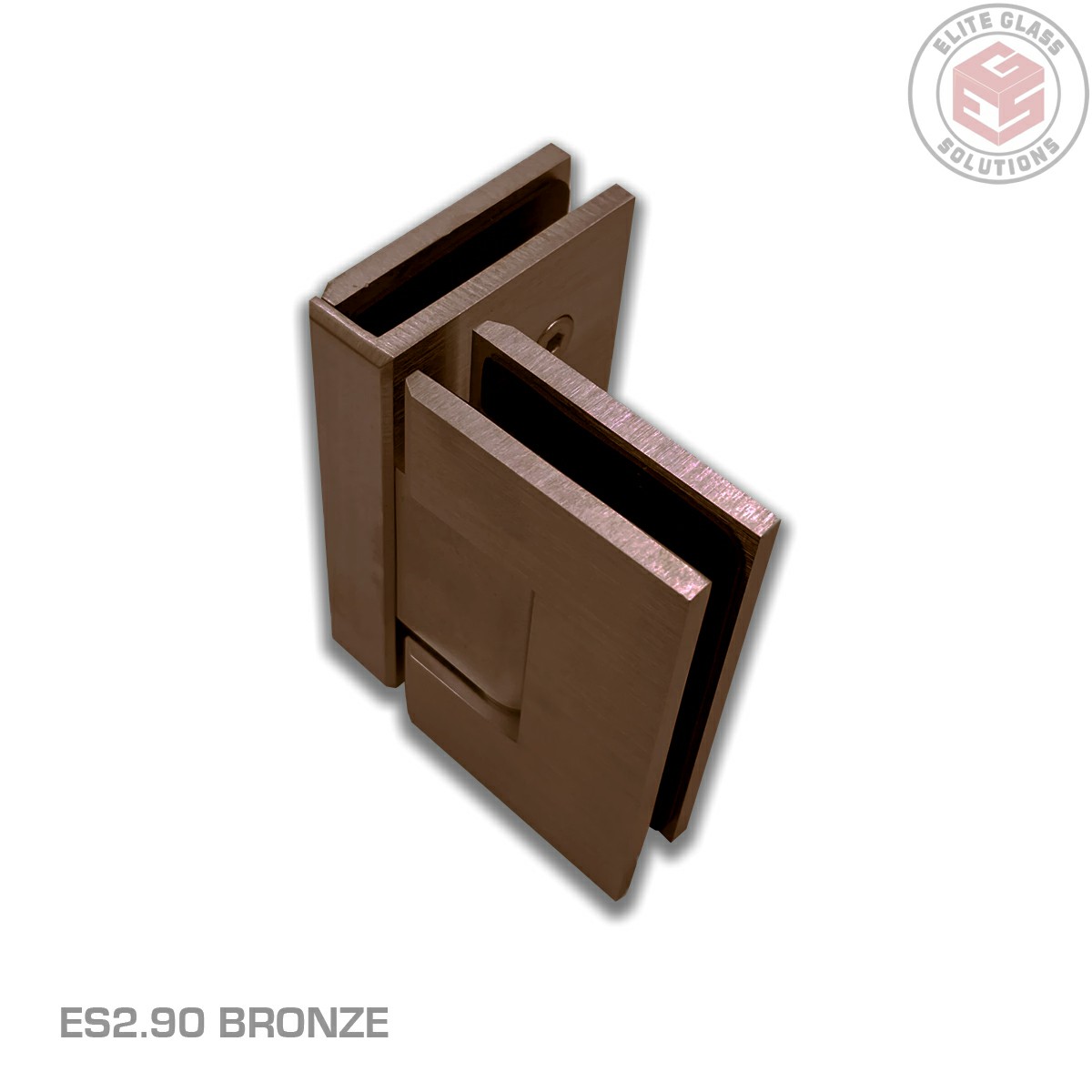 ES2.90 -  90 degree glass to glass shower hinge - Bronze